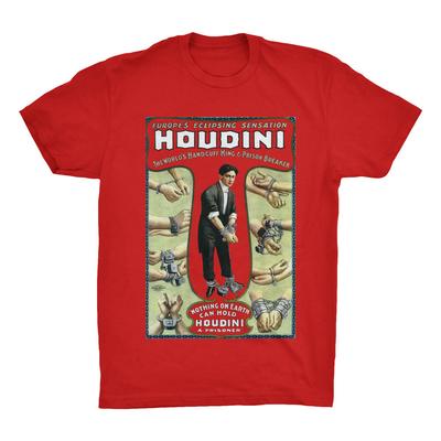 Houdini Poster Print T-Shirt Magician 100% Cotton Sizes S-4XL NEW