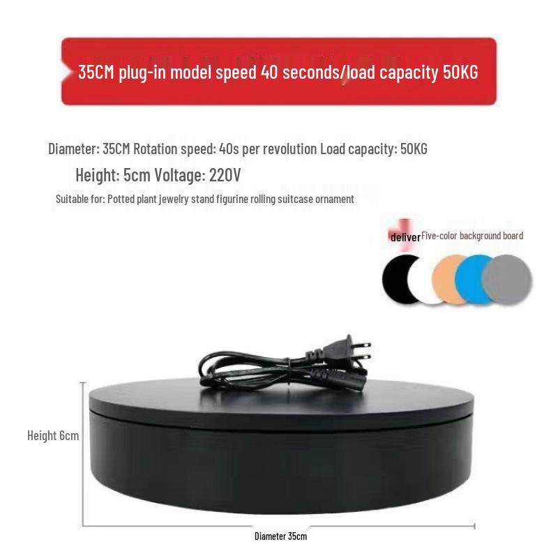 Electric Rotating Display Stand with Remote Control for Photography & Live Streaming