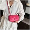 Premium texture small bag women's spring and summer versatile new fashion niche messenger bag diamond chain bag