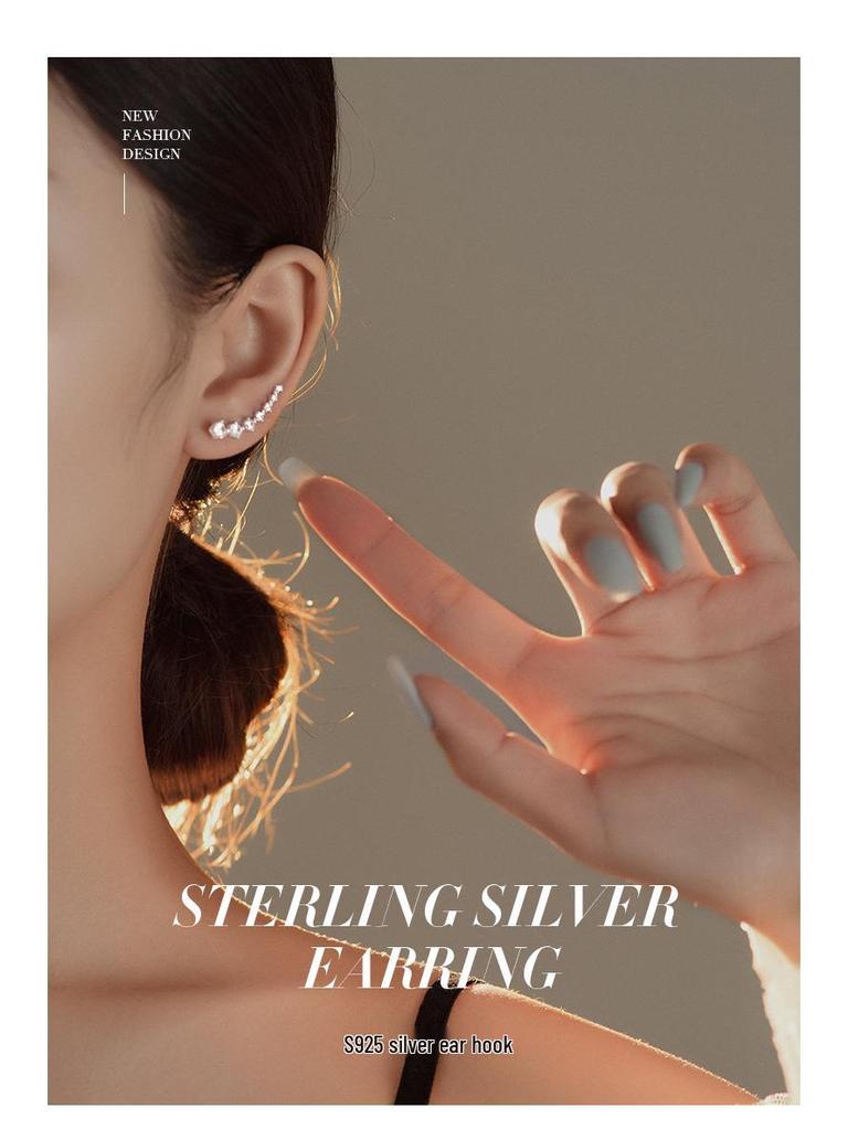Banyan Tree S925 Silver Zircon Earrings - Elegant & Stylish Ear Hooks for Women