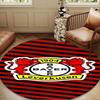 Football Club Emblem lion Round Rug for Livingroom,Bedroom, Palyroom, Chair Rug, Area rug, Circle Carpet, Large Size Fan Christmas gift