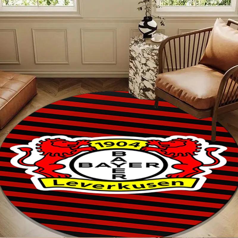 Football Club Emblem lion Round Rug for Livingroom,Bedroom, Palyroom, Chair Rug, Area rug, Circle Carpet, Large Size Fan Christmas gift