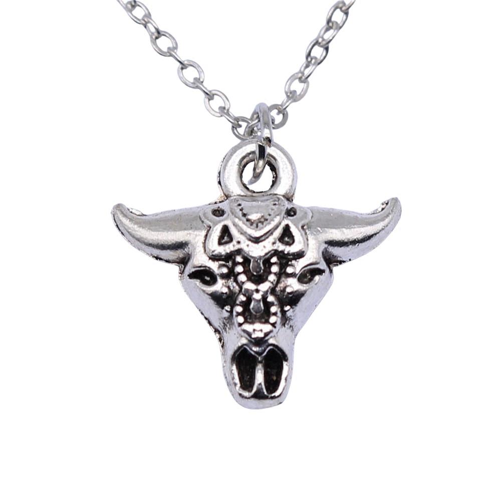 Horse Pendant Necklace Equestrian Animal Charm Jewelry 40cm Short Chain