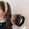 Winter and Autumn Velvet Beaded High-crown Hairband with Fluffy Bristles - A Versatile Hairband That Suits Any Style, Exuding An Elegant Air.