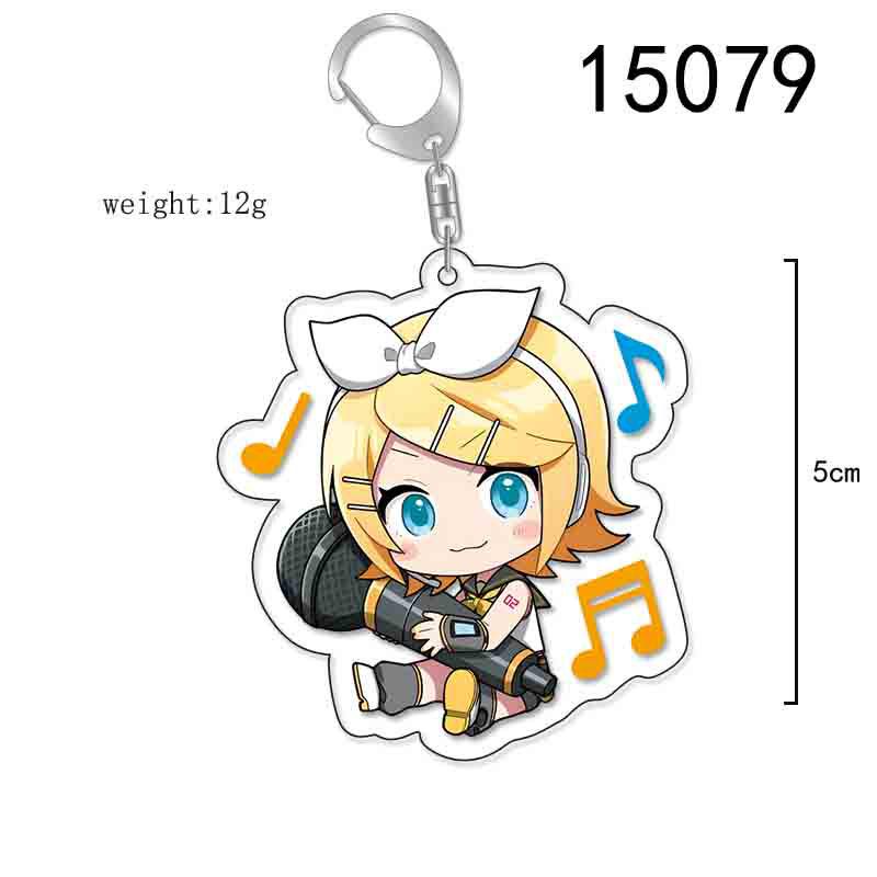 Hatsune Miku Keychain & Acrylic Standee with Luka Megurine & Rin Kagamine Anime Pendant Ornament 5.5cm