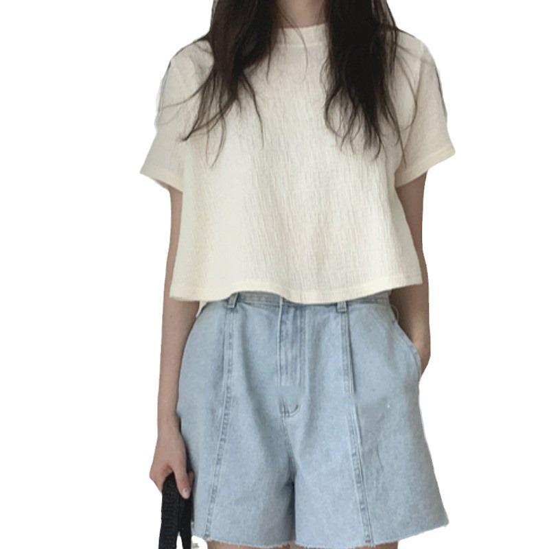 Korean-Style Loose Short-Sleeve Summer T-Shirts for Women