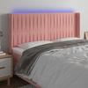 VidaXL LED Headboard Bedroom Furniture Double Bed Accessory Head of Bed Frame Interior Pink 3124345
