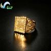Fancy Gold Carve Dragon Phoenix Couple Adjustable Open Rings Stone Lucky Charm Band Classic Elegant Fashion Jewelry Gift Wedding