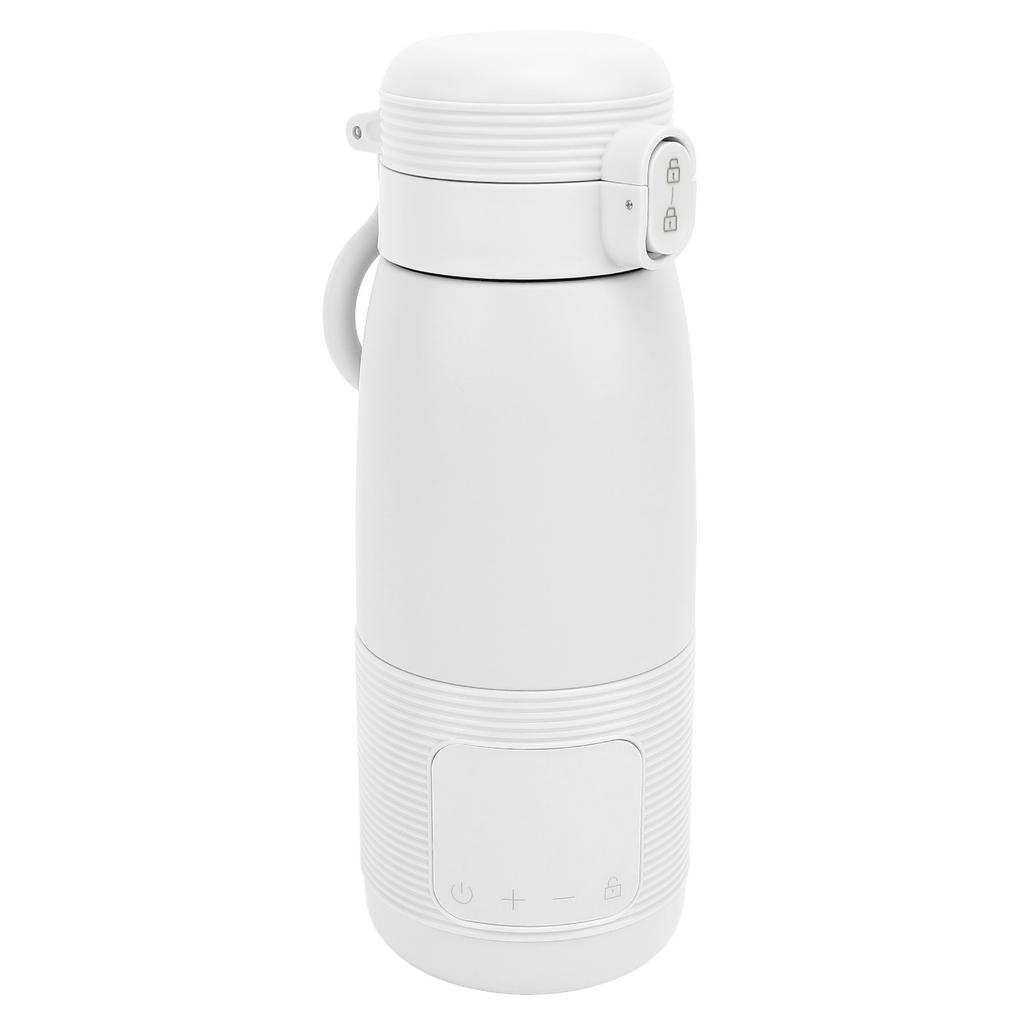 Bærbar Melkevarmer Baby Reise Trådløs Rask Oppvarming USB Oppladbar for Bil Utendørs Hvit