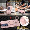For Samsung Galaxy S25 FE Magnetic Case Rotating Ring Kickstand TPU + PC Back Cover