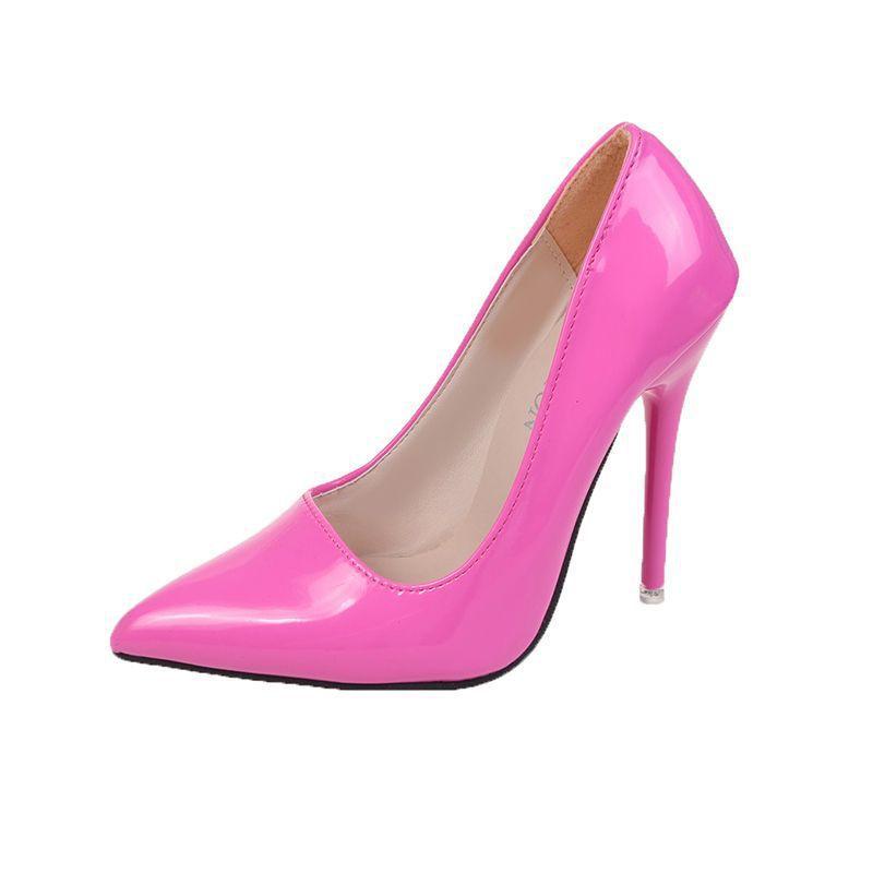 New Classic Women's Shoes Fashionable Thin Heel Pointed 12CM High Heels with Multiple Colors Nightclub Shallow Mouth High Heels