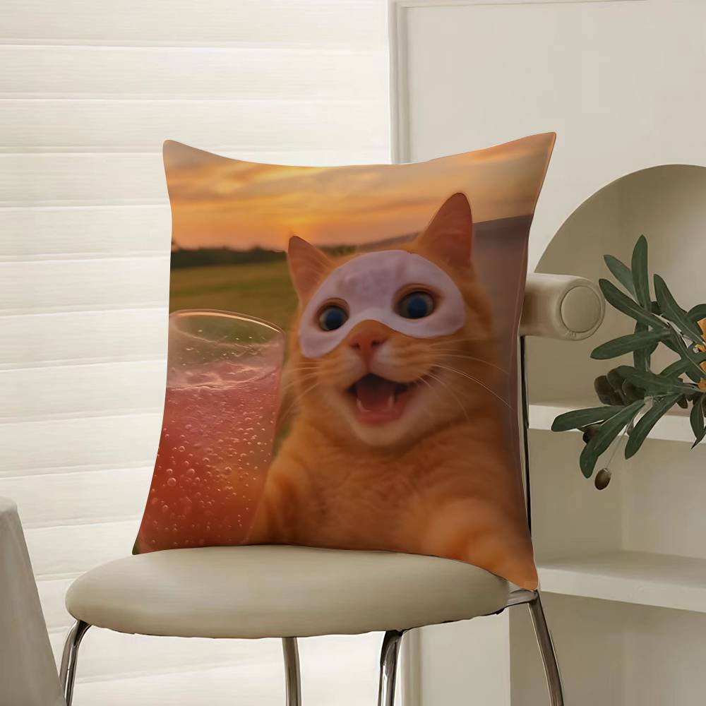 Lustige und interessante Tiere – Kissenbezug für bequemes Sofa oder Bett. Seidig-elegant, mit unsichtbarem Reißverschluss. Dekorativer Kissenbezug