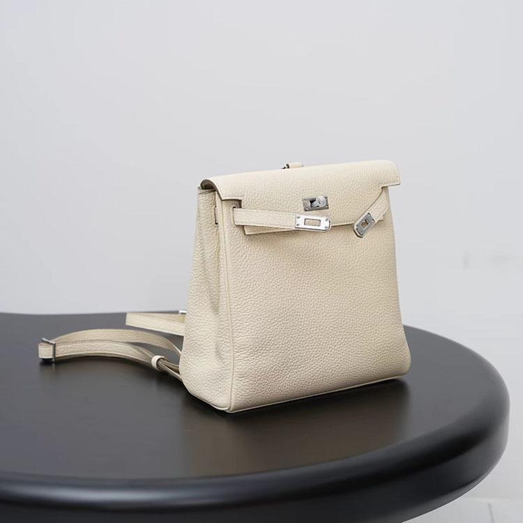 Top Layer TC Cowhide Bag Ado Backpack Women s High-end Feel Backpack Ins Simple And Fashionable Leather Women s Bag 22x22x9cm 9598₽