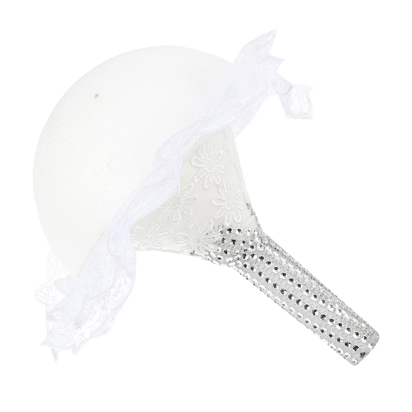 

Artificial Flower Holder Wedding Ceremony Supplies Holding Floral Handle Arrangement Stalk Arranging Foam DIY Bridal 23x23cm белый
