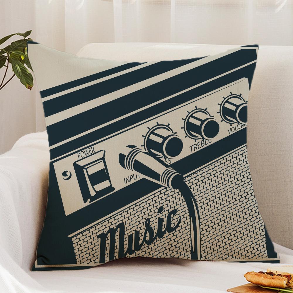 Retro Speaker Piano Rock Cushion Cover Premium Comfort Reversible Pillow Cover - Dual - Use Design for Home & Car