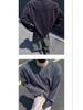 Men's American Trendy V-Neck Jacquard Sweatshirt: Loose Fit, Long-Sleeve, Casual High Street Style T-Shirt for Autumn.