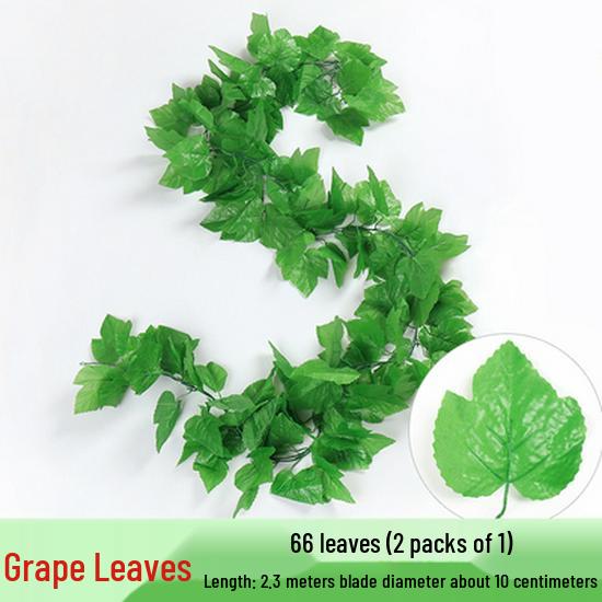 Rattan Vine Decorative Fake Leaves for Ceiling and Pipe Covering