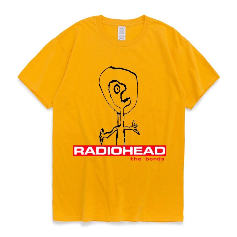 Radiohead The Bends Graphic T Shirts 90s Vintage Punk Hip Hop Short Sleeve Tee Shirt Oversized Streetwear T-shirt Male