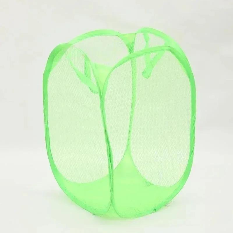 Skládací koš na třídění špinavého prádla Mycí rám Koupelnová tkanina Síťovina Úložný sáček Rám Kbelík Organizéry na prádlo Úložná kapsa