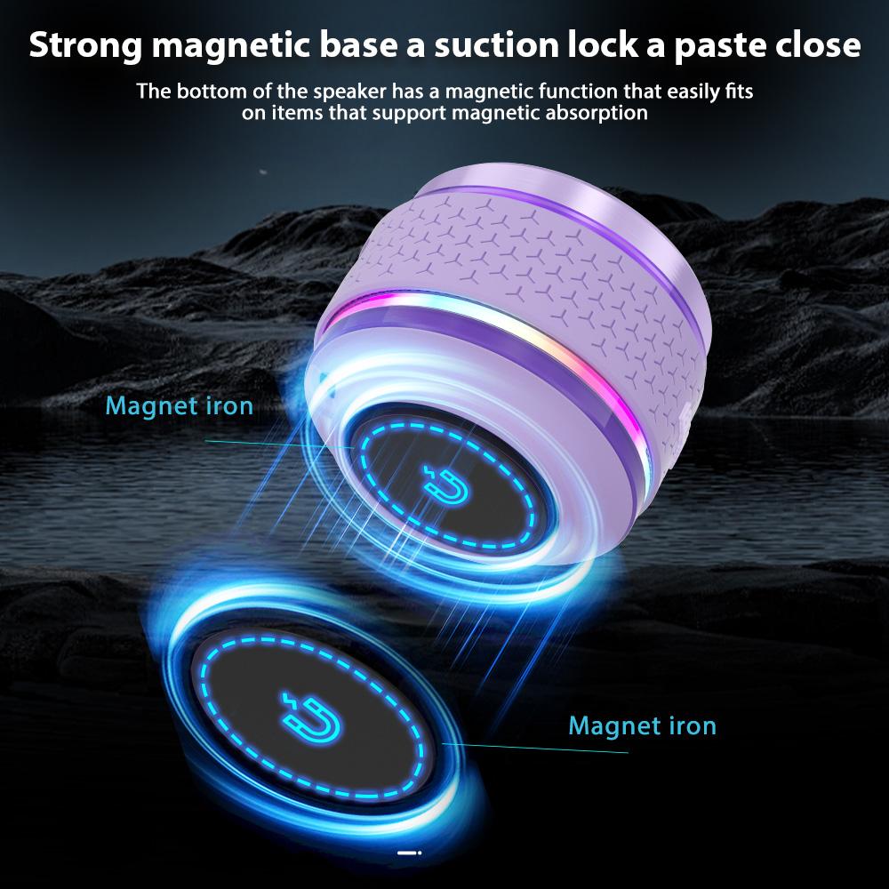 Bone Conduction Wireless BT Speaker Portable and Compact Mini Sound Box Color Neon Light Effects Music Player for Home Travel