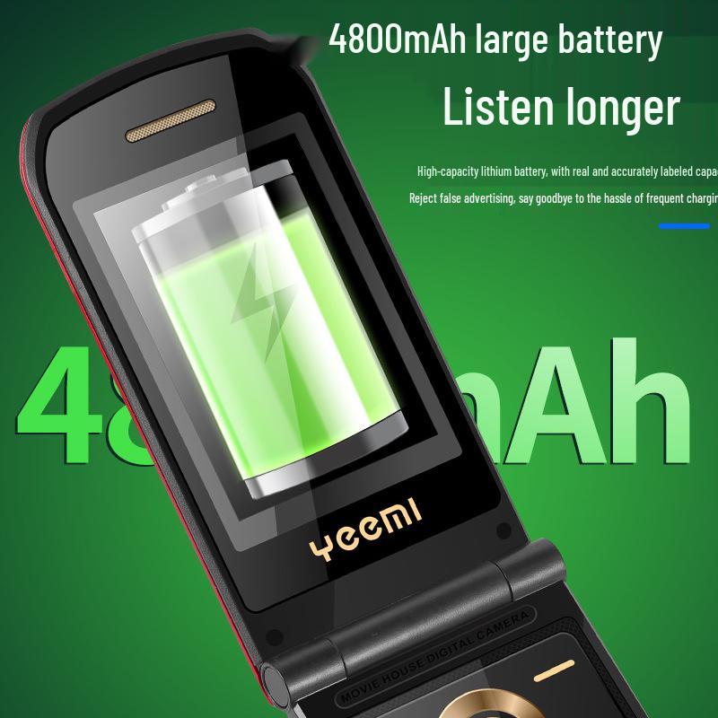 Yimi G9000 Senior Flip Phone: Large Buttons, Loud Sound, Big Characters, Long Battery Life, Multilingual.