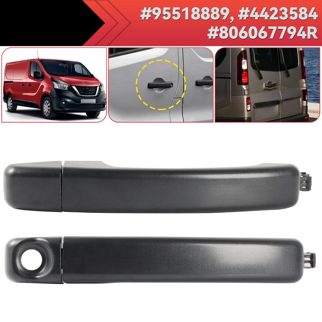 For Vauxhall Vivaro B Trafic III 15-19 Vauxhall/Opel Vivaro B Fiat Talento Nissan NV300 Rear Back Door Handle Outer Kit 95518889