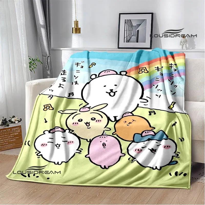 3D Cute C-Chiikawas Printed Blanket Flannel Warm Blankets Soft and Comfortable Blanket Bed Linings Cubre Cama Birthday Gift