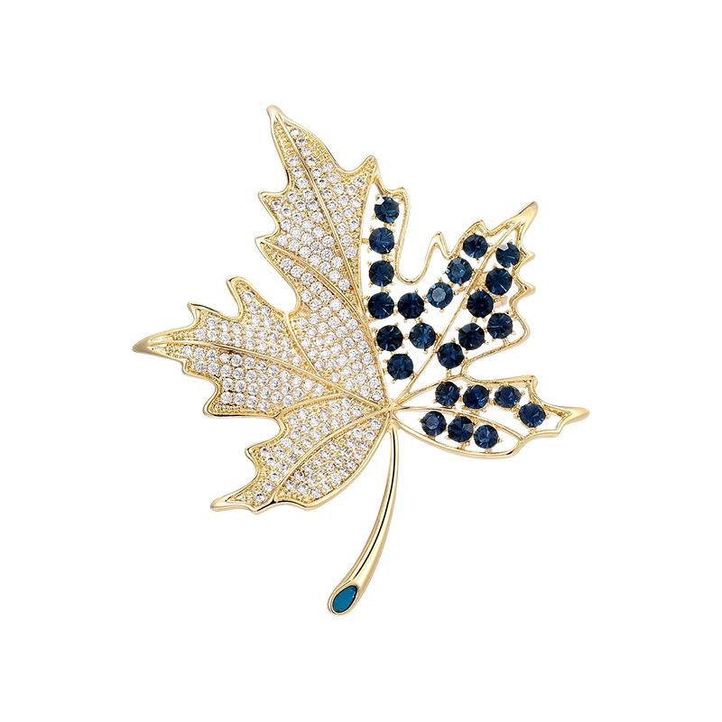High-end Niche Temperament, Design Sense, Male and Female British Temperament, Maple Leaf Brooch, Blazer, Corsage Accessories