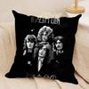 Band Lled Zzeppelin Cushion Cover Silky Short Plush Sofa Pillow Cover Hidden Zipper Soft Dustproof Case for Home Decor