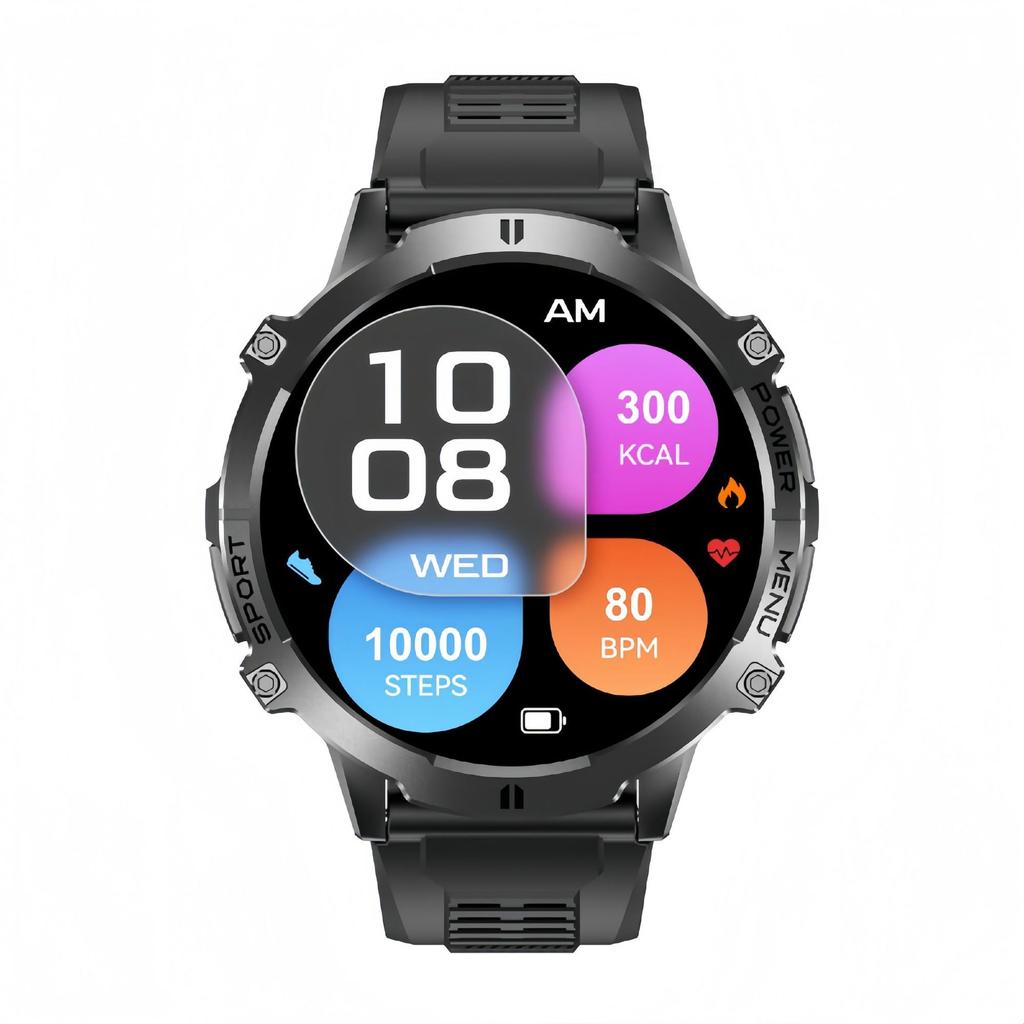 Outdoor Sports 30m Waterproof 1.73-inch AMOLED Display X3 Smart Watch Magnetic Compass Calling Heart Rate Barometric Pressure