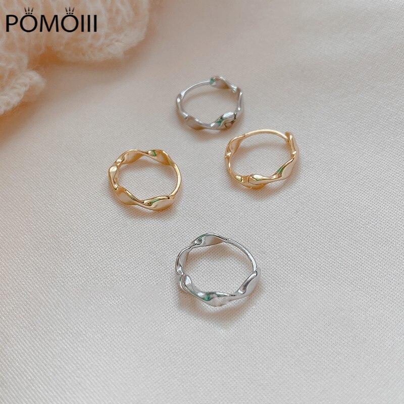 Creolen aus 925er Sterlingsilber, Twist-Design, für Frauen und Mädchen, kleine goldene Ohrringe, eleganter Schmuck, Party-Geschenke, S-E1350