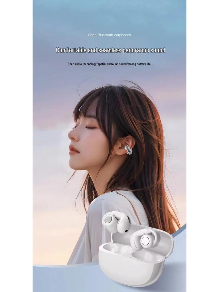 CBC Bluetooth Earphones: Clip-on, Bone Conduction, Noise-Cancelling, Long Battery, Comfortable & Wireless