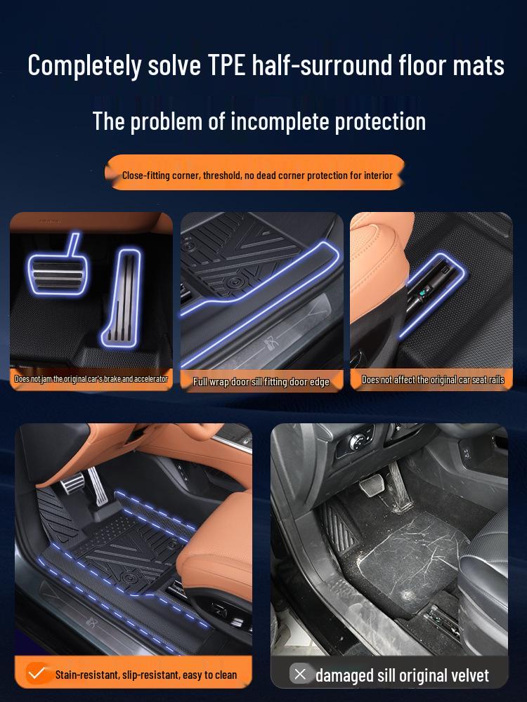 Yongjue TPE Floor Mats for BYD Han L - Full Coverage Car & Door Sill Accessories