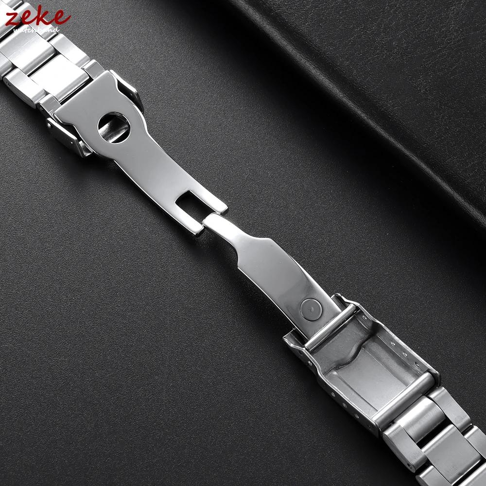Luxury Solid Stainless Steel Band Folding Buckle 20mm Straps for Rolex Water Ghost Daytona Diving Belt Men's Watch Accessories