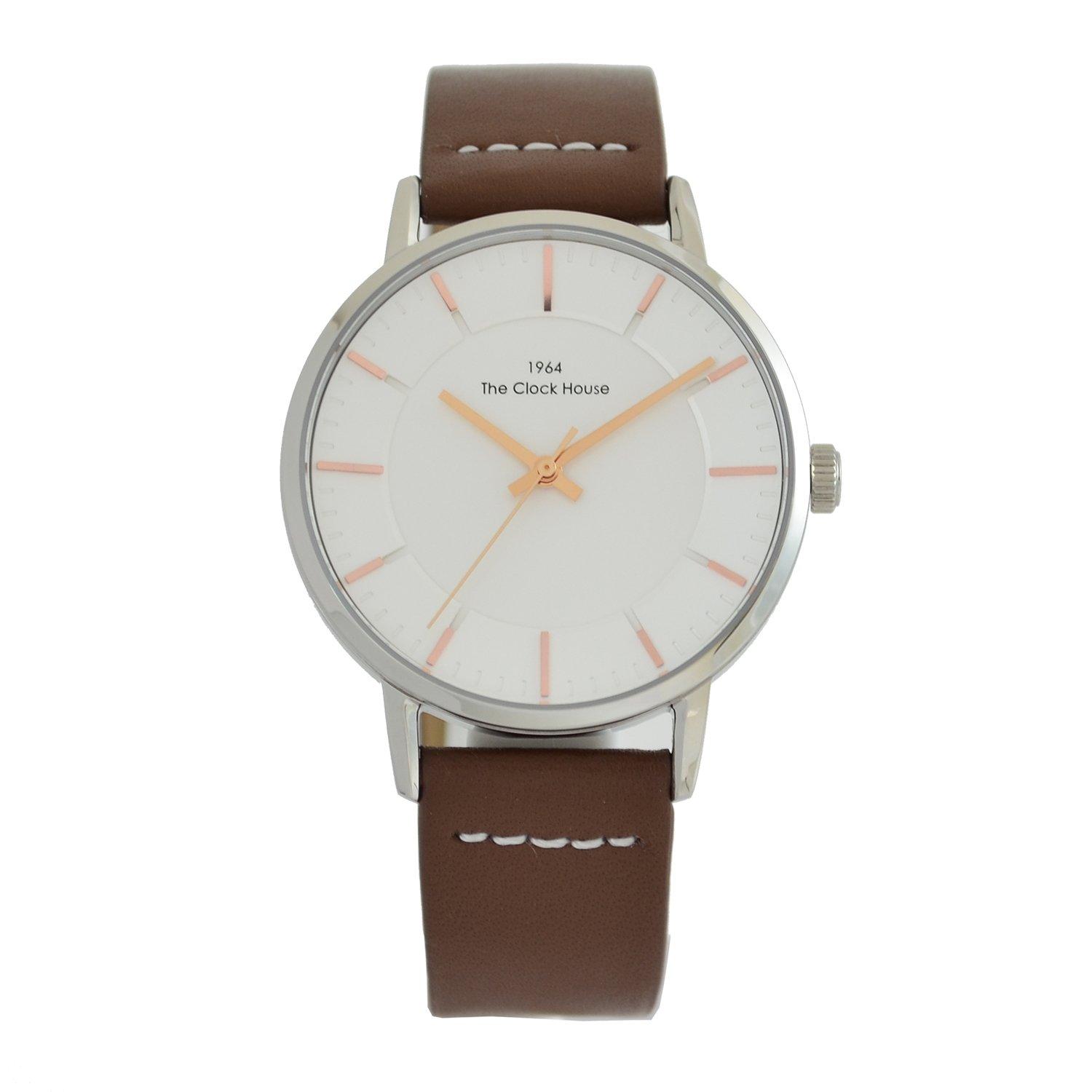 

[The Clock House] Повседневные простые аналоговые водонепроницаемые часы стильные MCA5002-WH1B мужские белые