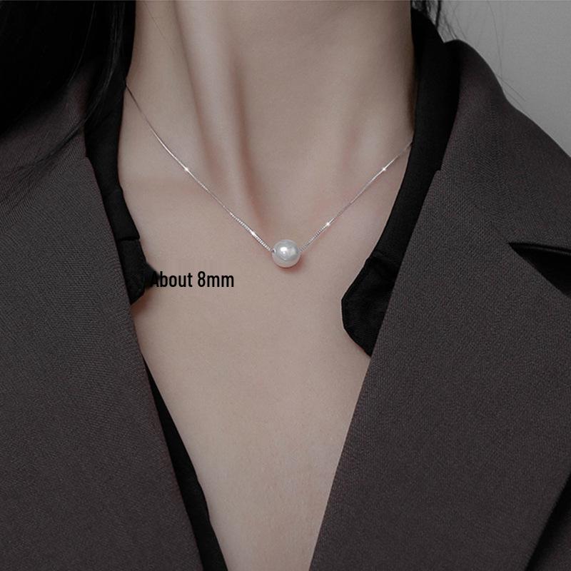 

Elegant 2022 French-Inspired Pearl Choker Necklace for Women 6mm Pearl