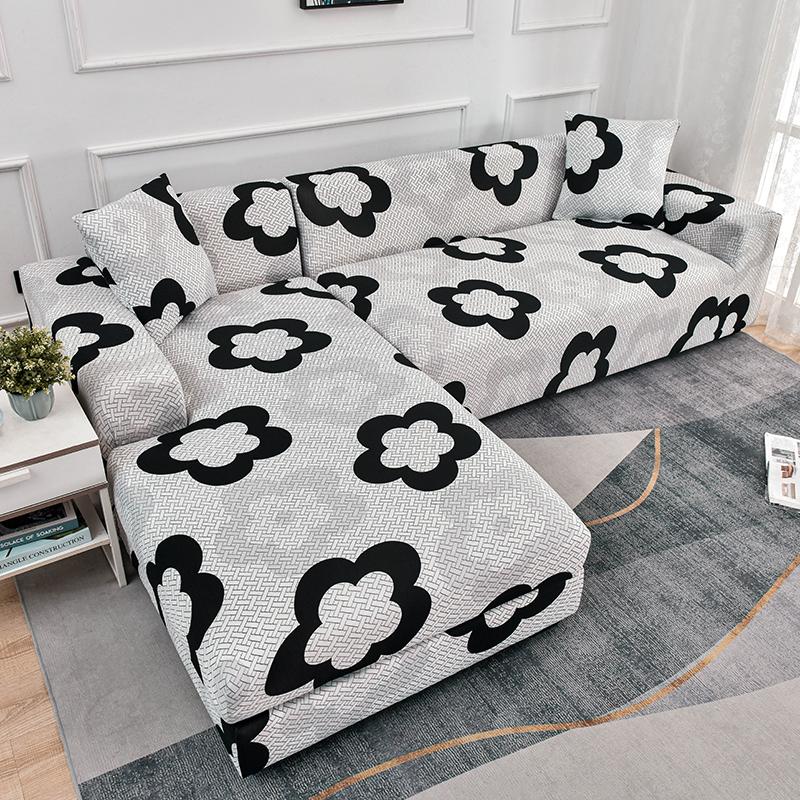 Stretch Couch Covers Soft All-Inclusive Armchair Sofa Slipcover Fitted L-Shaped, Sectional, Chaise Sofa Cover 1/2/3/4 Seater 1Pc