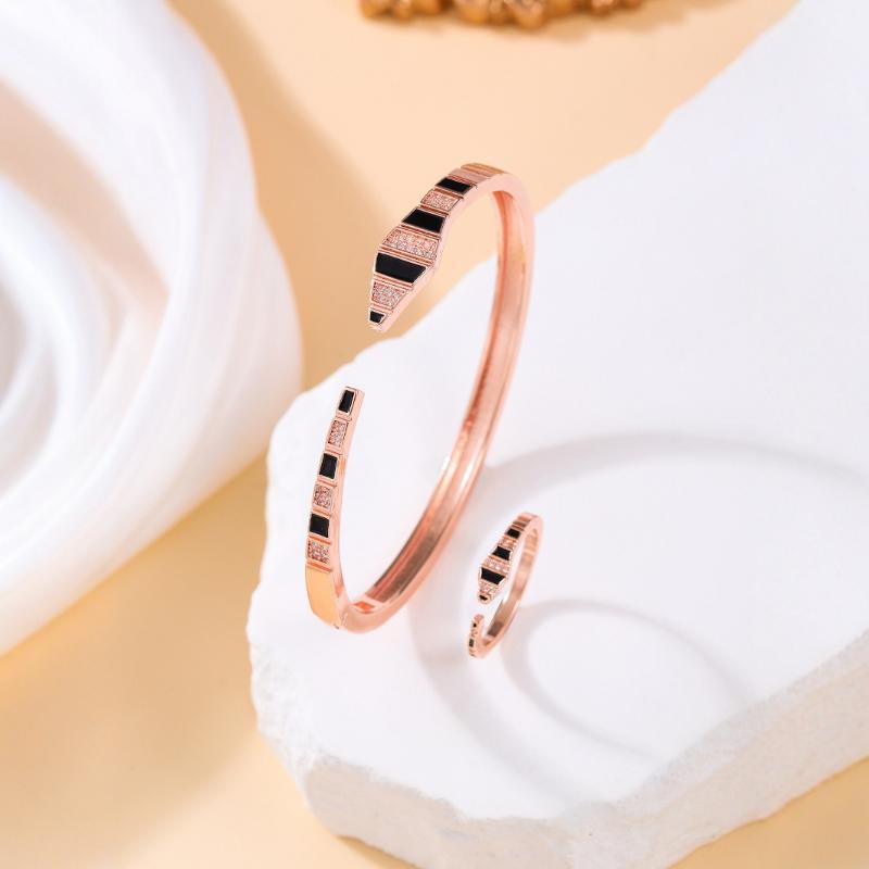 Full Set Zircon Bracelet for Women's Light Luxury Temperament Round Bracelet
