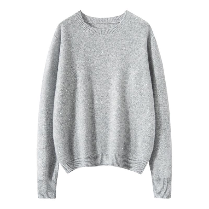 

Анкара Женский Ретро Красный Свитер из Кашемира с Круглым Вырезом - Мягкий, Пушистый, Универсальный Трикотаж One Size