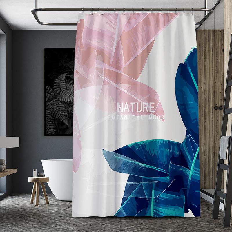 Badezimmer verdickter wasserdichter Vorhang, schimmelfester Duschvorhang, Duschtrennwand-Vorhang, Duschvorhang, Badezimmer-Vorhang, kostenlose Perforation