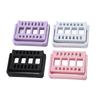 4pcs Nail Drill Bit Holder Stand Home Salon Dustproof Nail Drill Bit Display Organizer Storage Container Box
