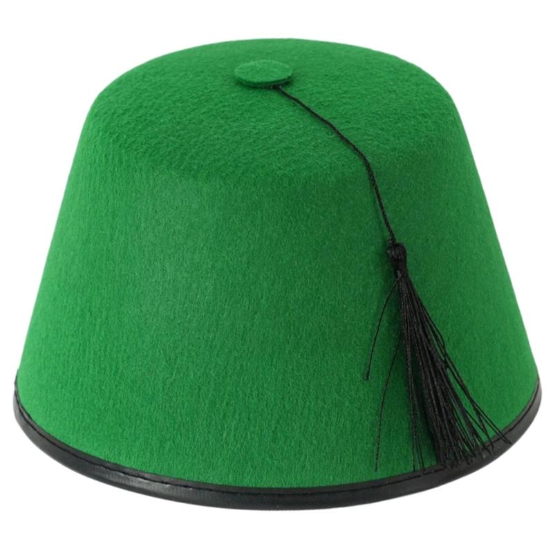 

Cultural Breathable Hat Music Festivals Handmade Hat Princesses Cosplay Hat Casual Wear Accessory зелений