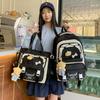 Schoolbag Japanese new cute little fresh girl make-up bag junior high school student college wind dopamine contrasting backpack