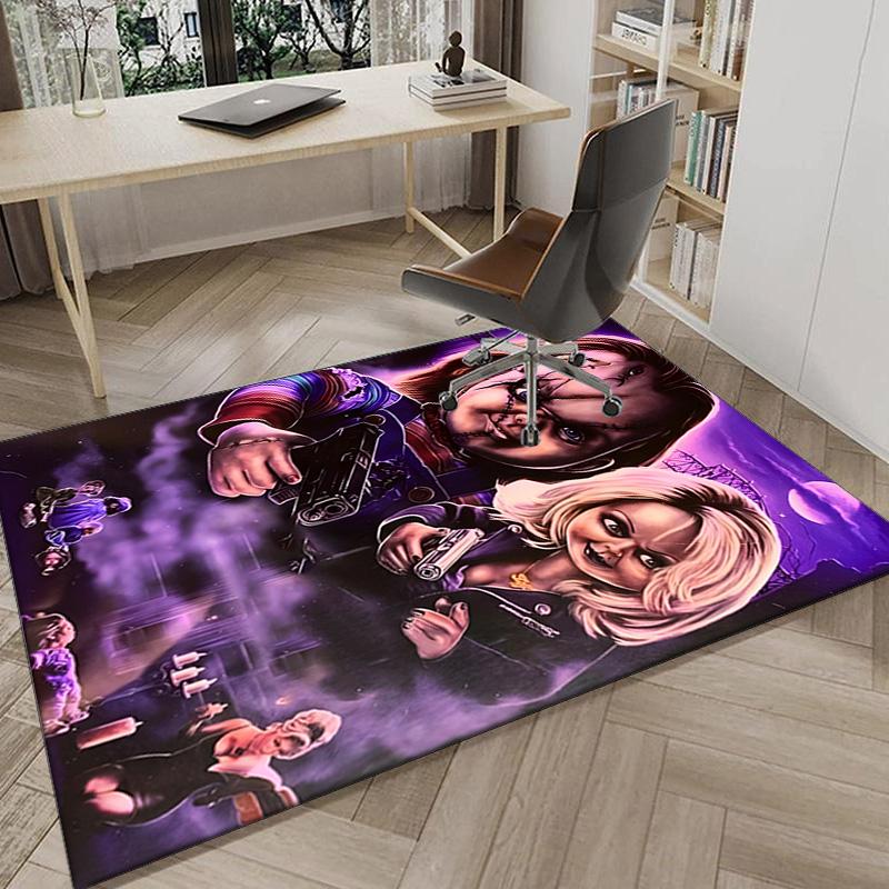 Chucky's Halloween Horror Carpet, Chair Rug,Rug for Office Bedroom living rooms, Doormat decor Fan Gift Christmas Gift