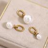 St-Delan Stainless Steel Round Pearl Pendant Charms for Zircon Making Dainty 4mm 6mm 8mm Bead Charms Gold/Copper