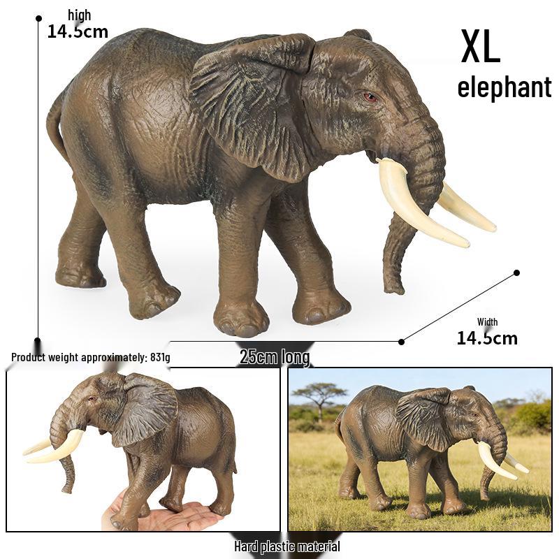 Realistic Wild Animal Models: Rhino, Hippo, Panda, Jaguar, Lion, Camel Cognitive Toys for Children