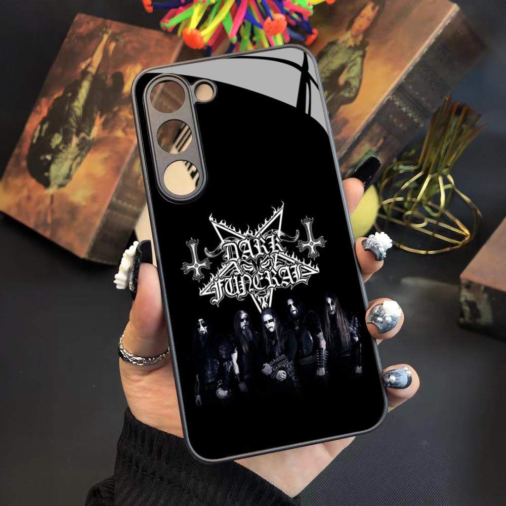 Heavy Metal Dark Funeral Band Phone Case For Samsung Galaxy S26 S25 S24 S23 S22 S20 S21 Ultra Plus Fe Colored Silver Cover
