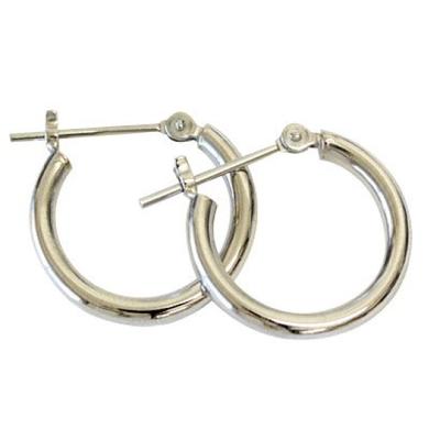 Orecchini a cerchio in platino x 15 mm Pt900 1 paio per entrambe le orecchie [Jewelry Excellente] 2,0 mm