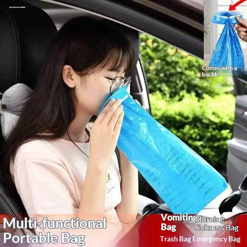 25pcs 1000ML Large Disposable Vomit Bag Car Airplane Motion Sickness Plastic Bag Odor Blocking for Travel