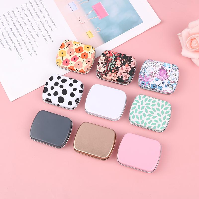 Petite Boîte Métallique Vide à Clapet Rangement Boîte à Pilules Organisateur Pour Bonbons Clé